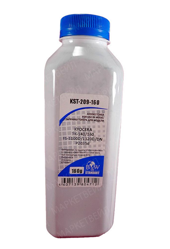 Тонер для Kyocera TK-140/160/FS-1100D/1120D/DN/P2035d 160г B&amp;W