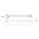 KING TONY (1061-06) Ключ комбинированный удлиненный 6 мм