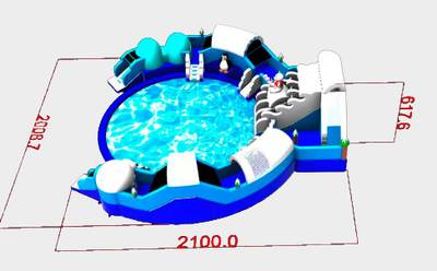 Наземный аквапарк «Морское царство» 21×20×6 м