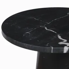 Кофейный стол Jed Ø45х60 см, черный индийский мрамор