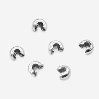 Укрывная (обжимная) бусина, 5мм, сталь без покрытия