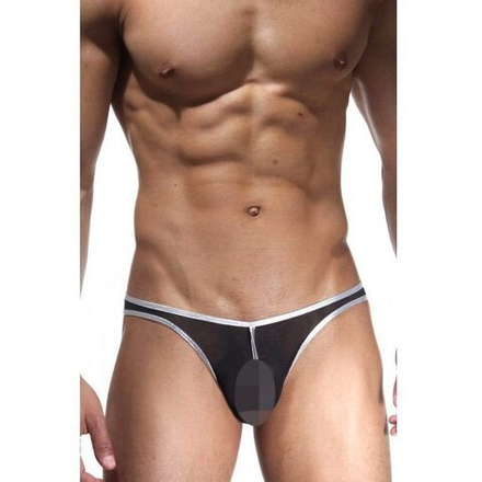 Мужские трусы слипы салатовые с черным Cosmos Colors L20_BGS