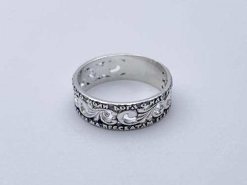 Кольцо из серебра/Частичное чернение