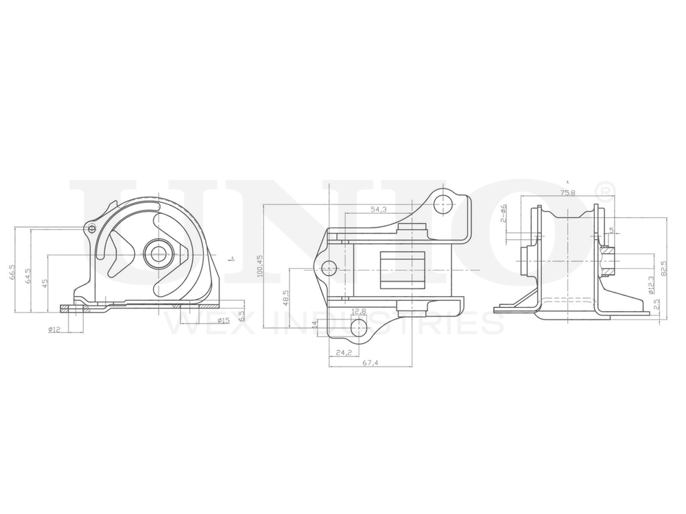 Опора двигателя передняя UNIO RMP-15053