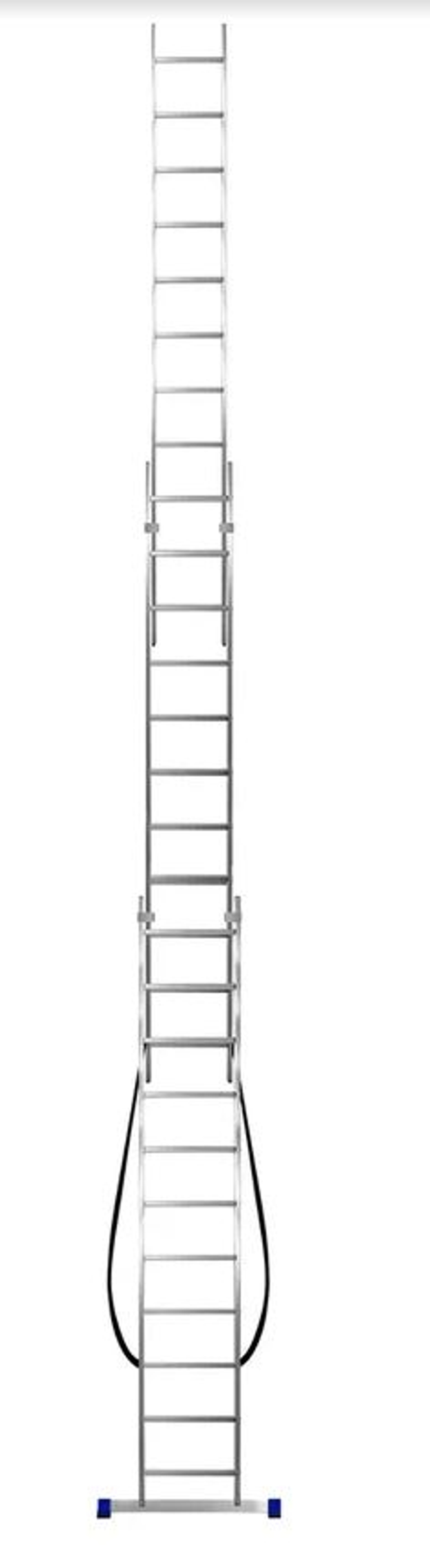 Лестница алюмин.  3секц* 11ступеней (3,12м-5,07м-7,54м) / МОНТАЖНИК