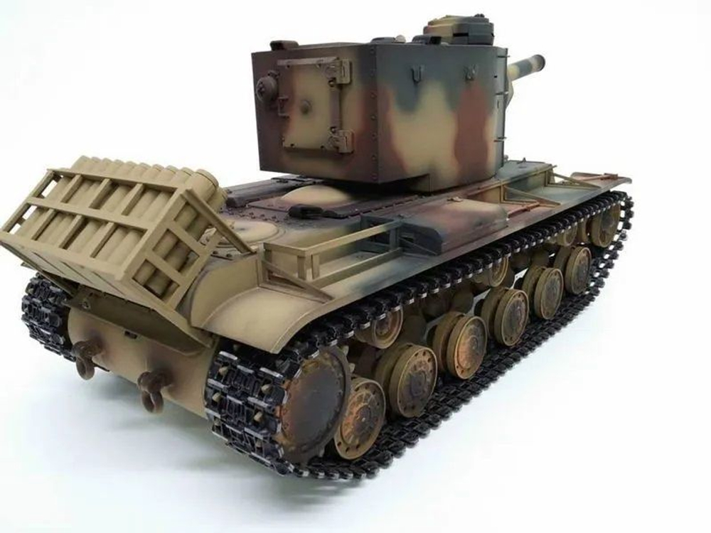 Радиоуправляемый танк Torro KV-2 1/16 с пневматической пушкой, звуковыми эффектами и высокой детализацией, RTR