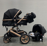 Детская коляска-трансформер 3 в 1 Luxmom 518W,с автолюлькой