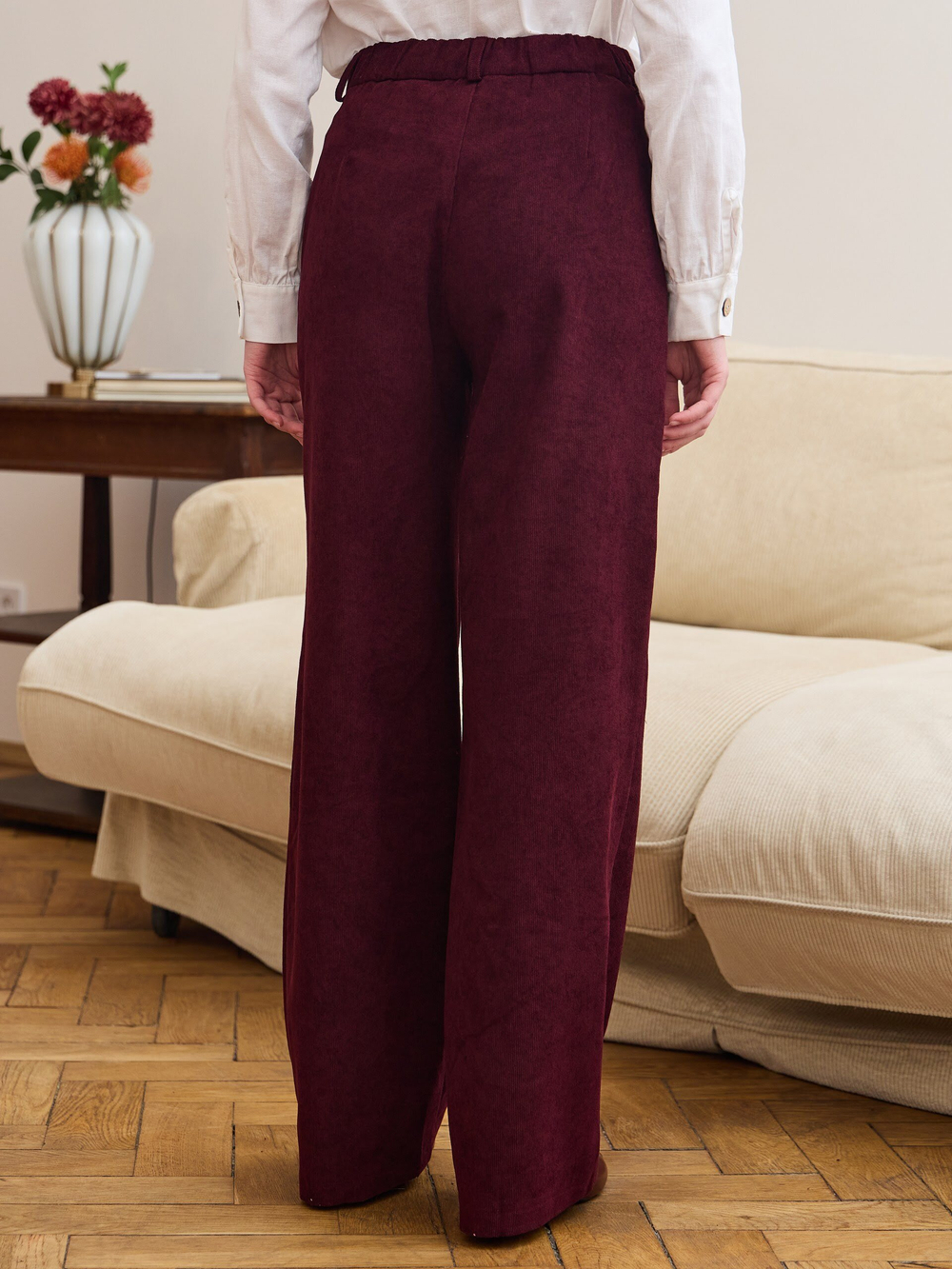 Брюки палаццо вельветовые