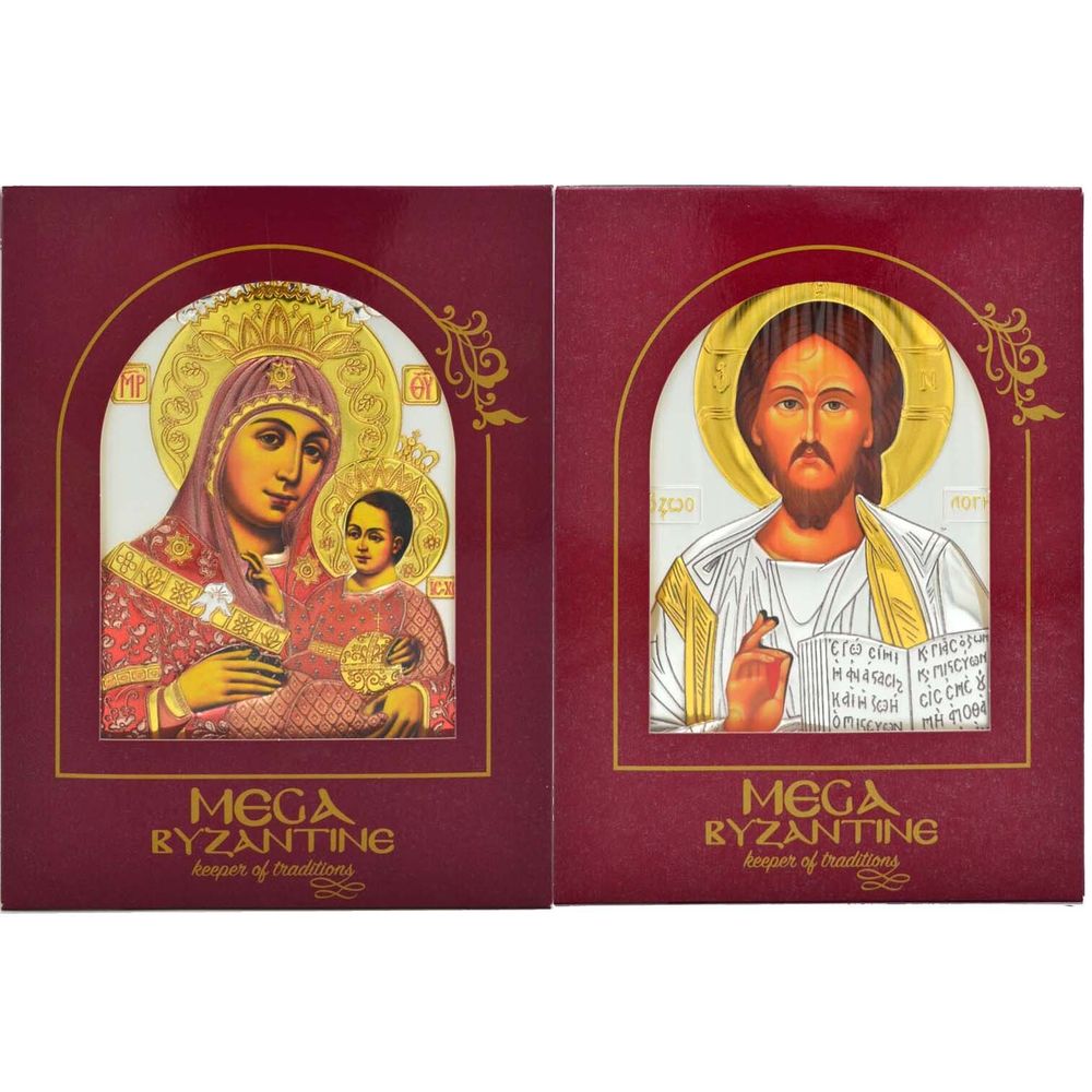 Венчальные иконы: Спаситель и Вифлеемская Божия Матерь.