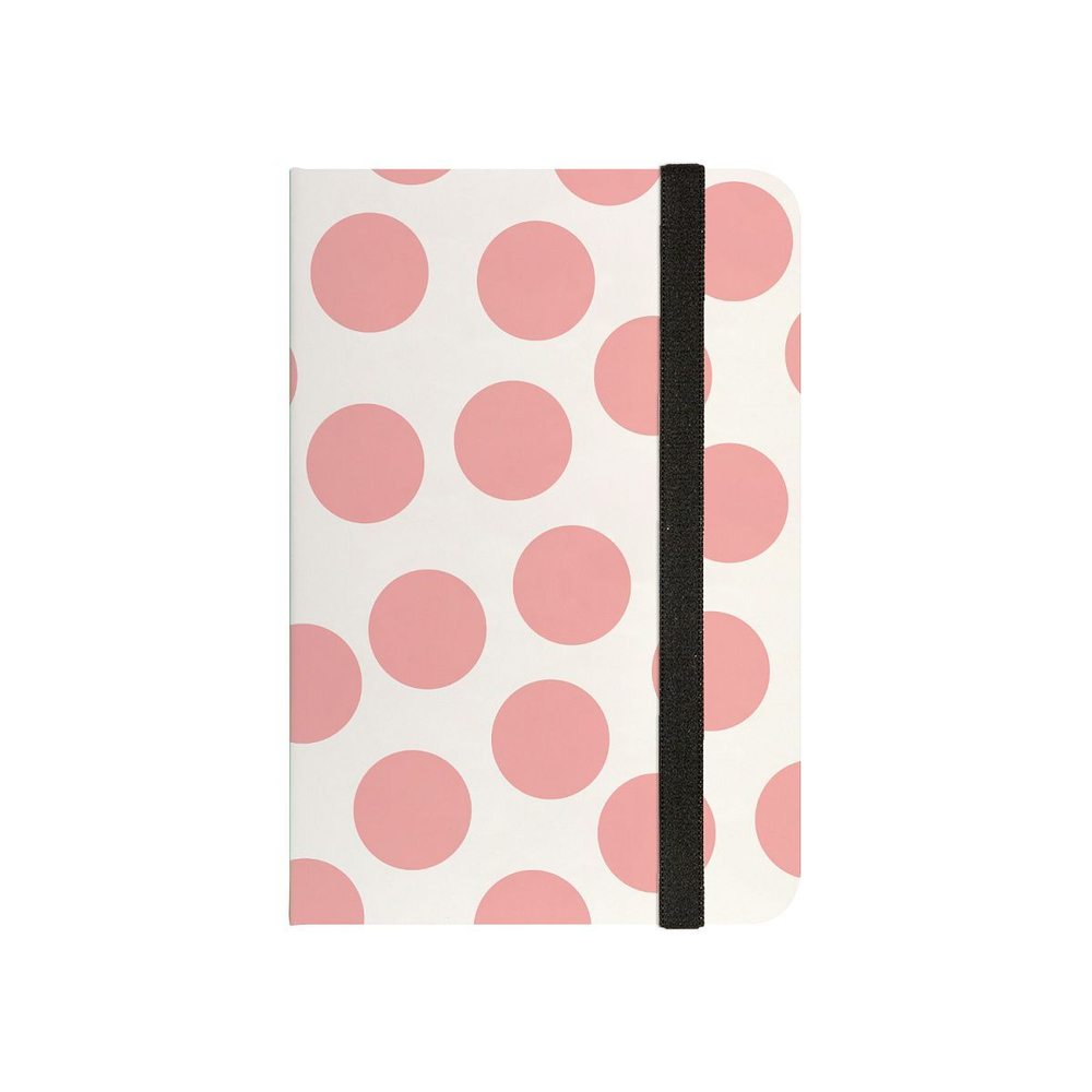 Записная книжка А6 100л. 7БЦ "Megapolis journal. Salmon polka dots" точка., карман, резинка