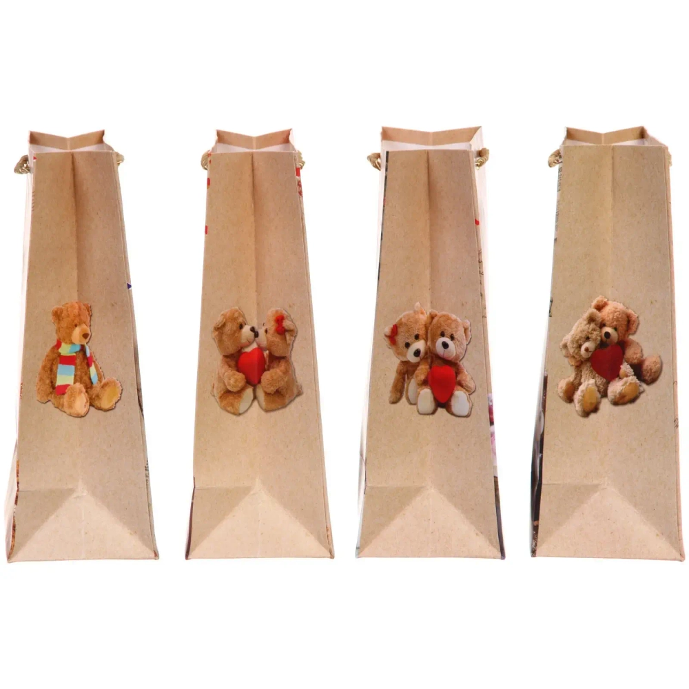 Пакет подарочный «Милый мишка» 18*24*8,5 см, микс