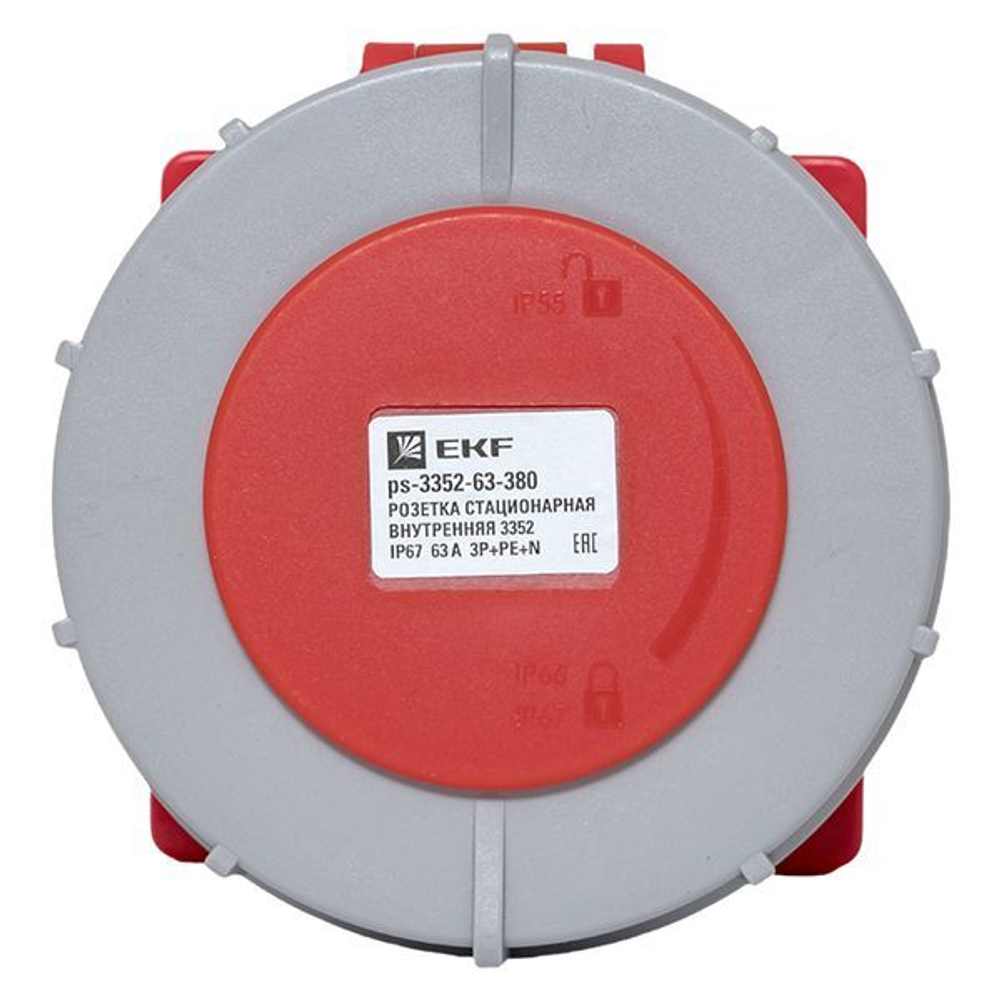 Розетка стационарная внутренняя EKF ps-3352-63-380