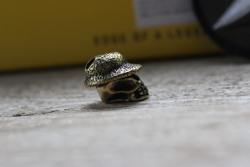 Темлячная бусина, подвеска "Вьетнамец", желтый метал