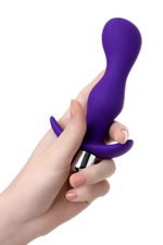 Анальная вибропробка A-toys, силикон, фиолетовая, 14 см
