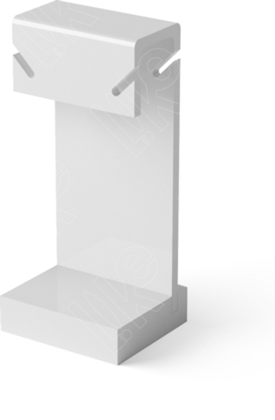 Подставка акриловая для серег/4 прорези/ПЭТ карман/Н-90 мм.