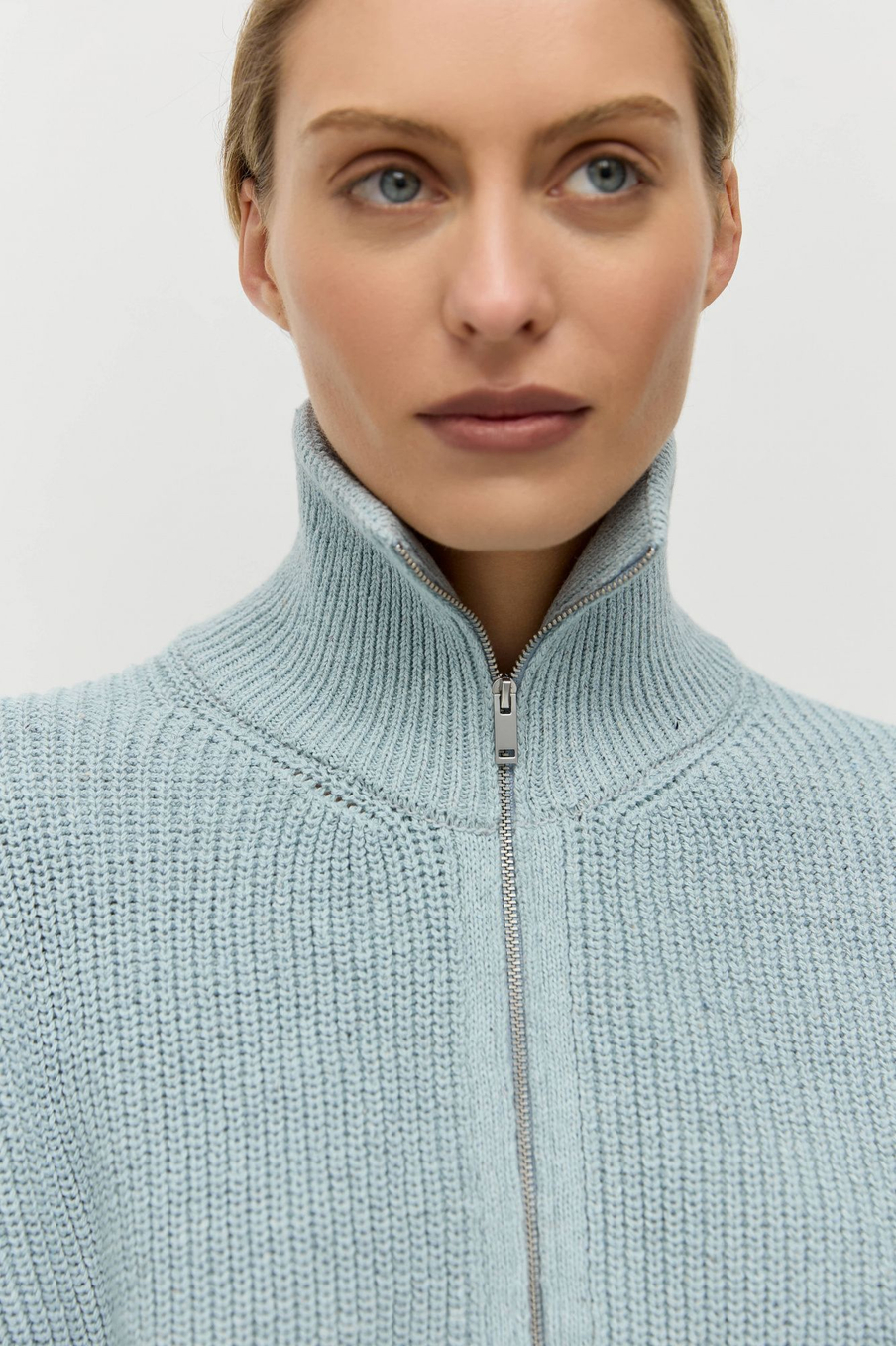 Кардиган на молнии из переработанного хлопка