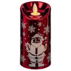 GAEM Изделие декор Свеча "Красный Дед Мороз" (подсвет, AAAх3 н/п) L7,5 W7,5 H14,5 см