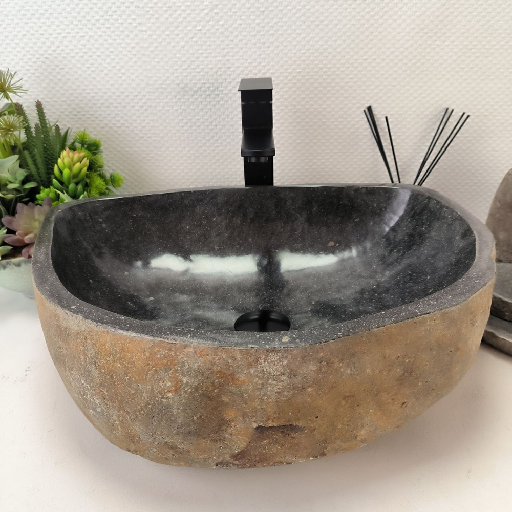 Раковина из речного камня RS-63427 (51*40*16) 0123