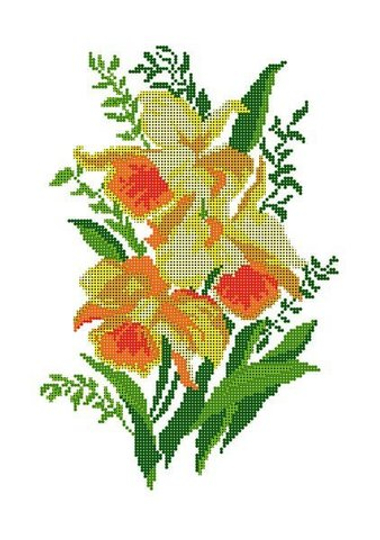 "Нарциссы"-4517 ткань с рисунком