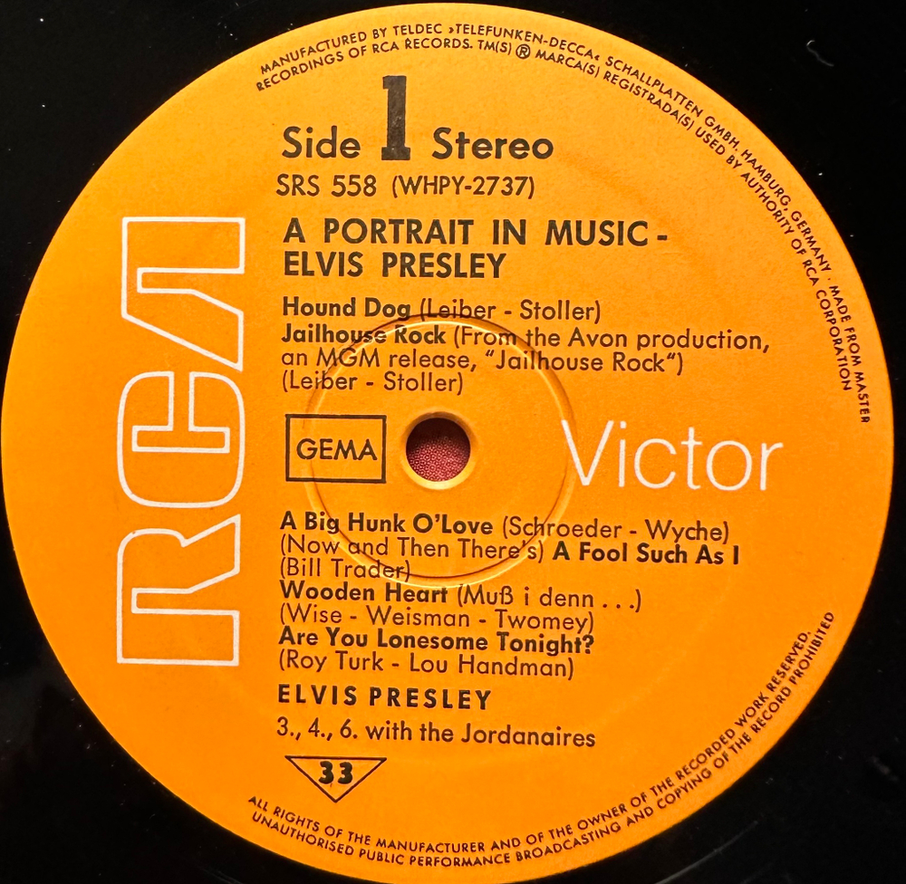Elvis Presley - A Portrait In Music (Германия 1970г.)