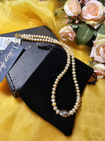 Колье "Жемчужная Рыбка", ручная работа, натуральный камень, вставка хрусталь