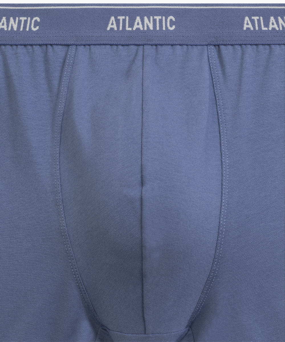 Мужские трусы шорты Atlantic, набор из 2 шт., хлопок, деним + тёмно-синие, 2RMH-011