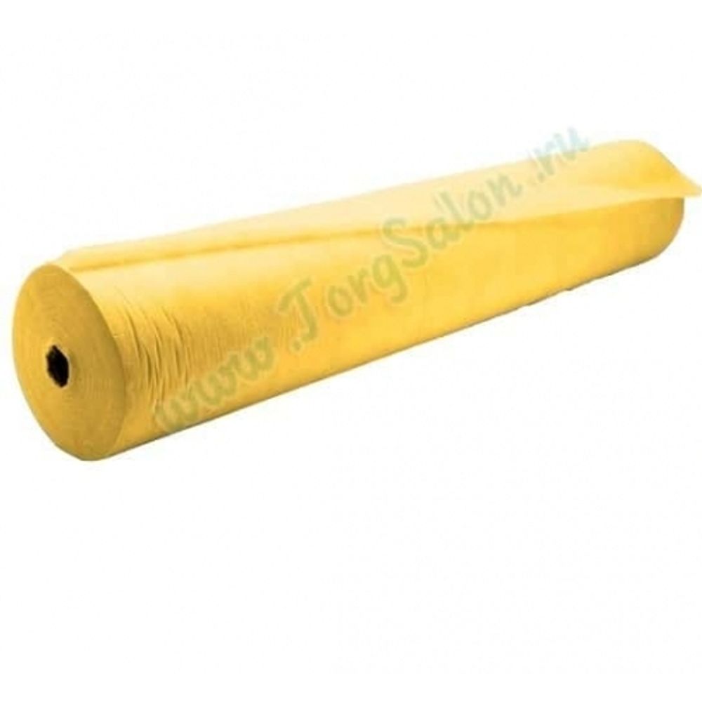 Одноразовые простыни в рулоне (желтые), «Стандарт». Размер: 200х80 см. Количество: 100 шт.