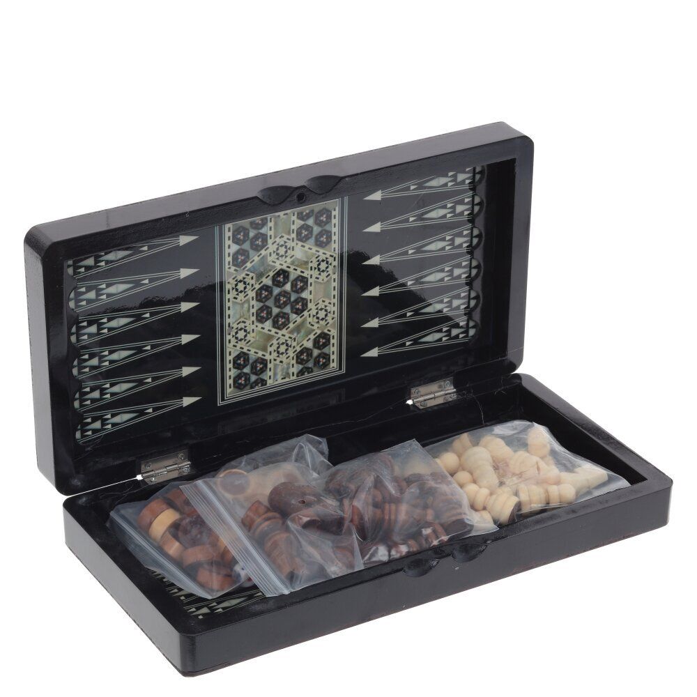 GAEM Игра настольная 3 в 1 (шахматы, шашки, нарды), L30 W15 H5 см