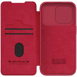 Кожаный чехол-книжка Nillkin Leather Qin Pro c защитой камеры для iPhone 15 Pro Max