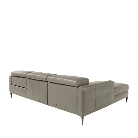 Угловой диван с реклайнером Angel Cerda 5237-L, серая кожа