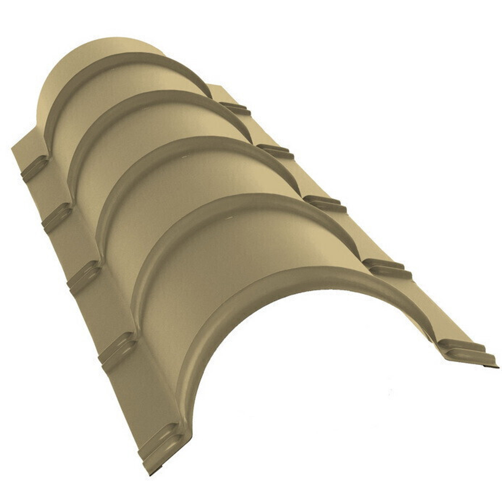 Конек полукруглый Grand Line Pe Ral 1014 резка