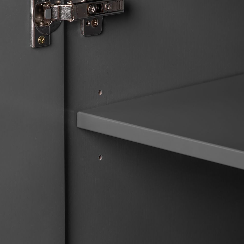 Комод Арт Стайл с 2 полками Серый Амбер