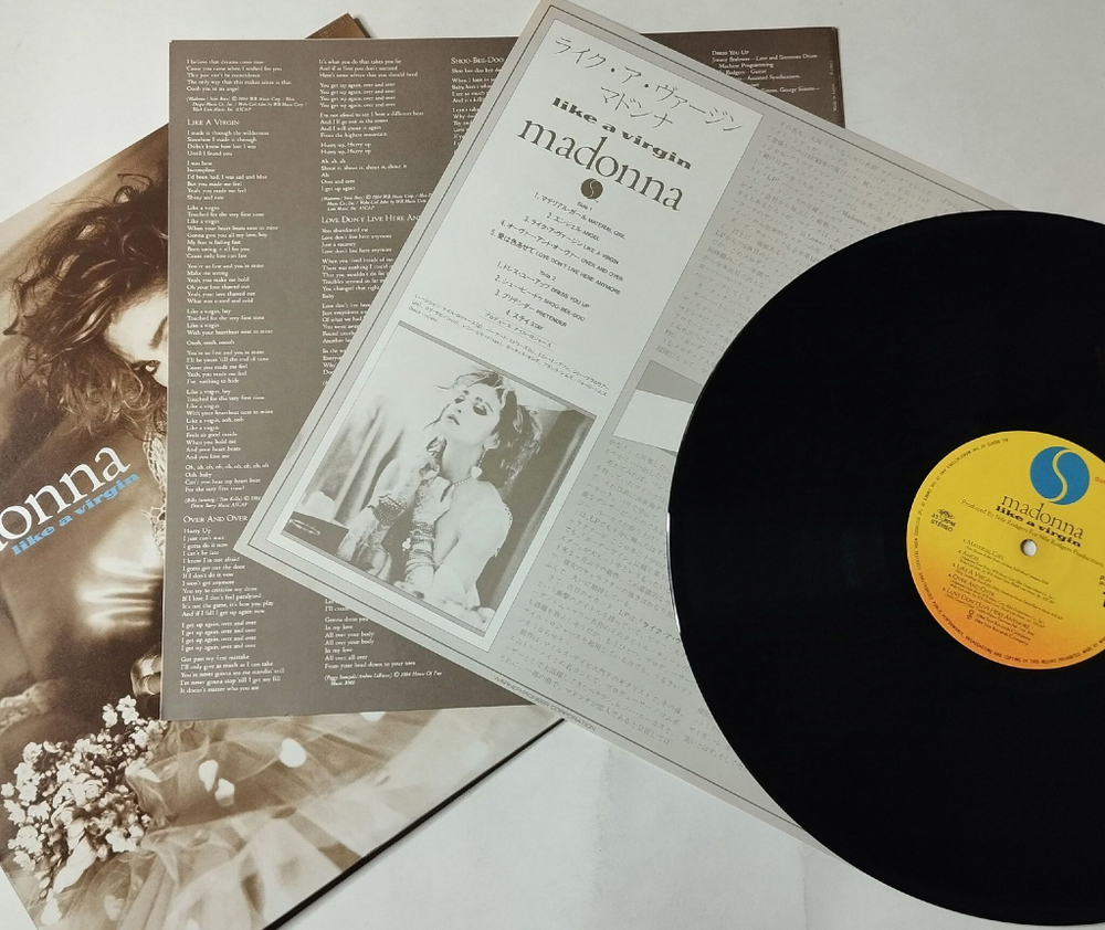 Винтажная виниловая пластинка LP Madonna Like A Virgin (Japan 1984) (No Obi) Shoo Bee Doo