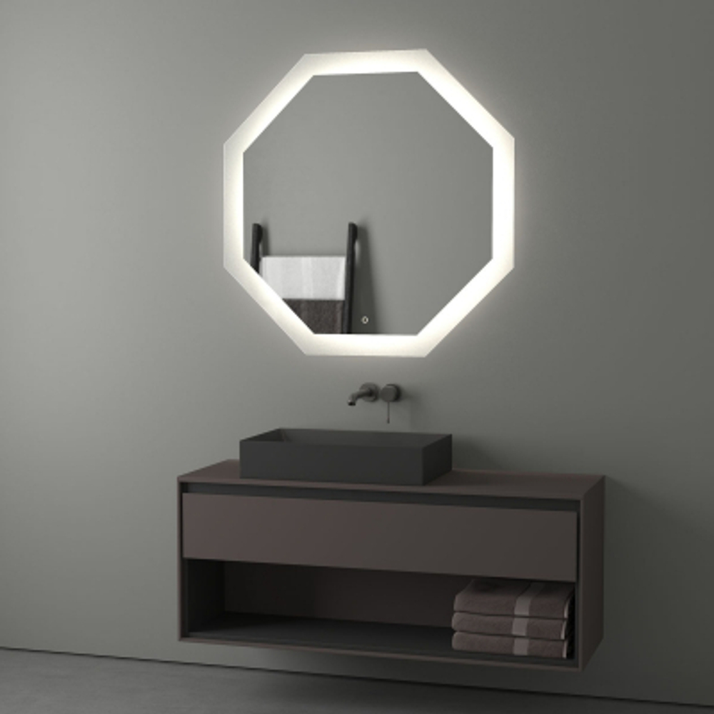 Зеркало Evoform с LED-подсветкой 32 W 100х100 см Сенсорный выключатель Нейтральный белый свет
