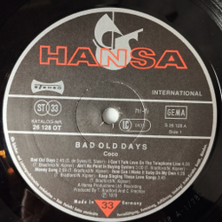 Винтажная виниловая пластинка LP Coco Bad Old Days (Germany 1978)