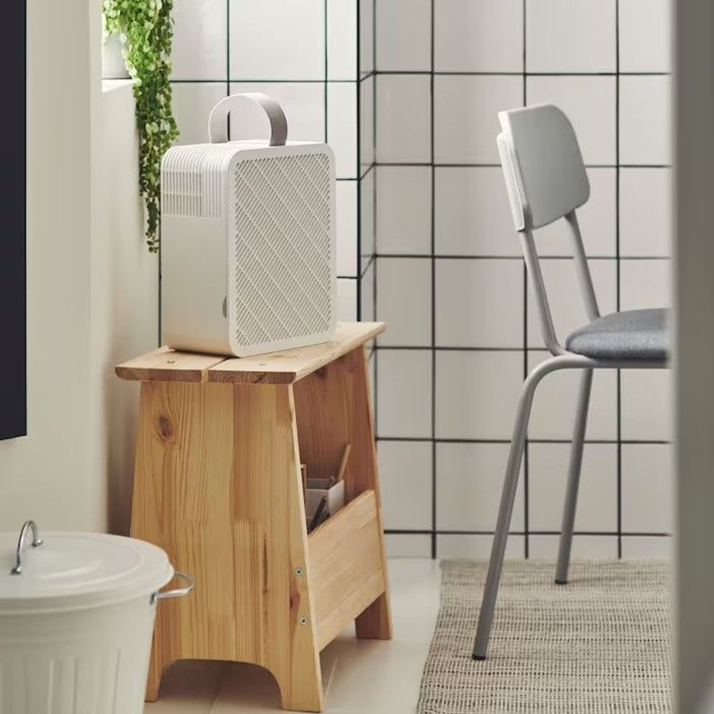 Dipriz Табурет-стремянка Пэрйохан с полкой для хранения, 49х28х45 см, из массива сосны, в натуральной отделке