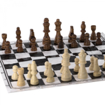 Шахматы, Alingar, размер доски 500*500 мм, коврик силикон, пакет с европодвесом