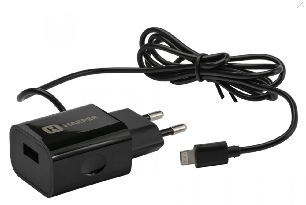 Зарядное устройство HARPER WCH-5115, с кабелем Apple Lightning, защита от перегрузок, 5 В