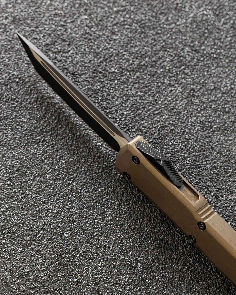 Автоматический складной нож SteelBro Ultratech T/E Tanto Black Cerakote Midnight Bronze VG-10 123-1MDBZCS (темно-бронзовый)