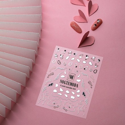 Наклейки NogteModa COMBI METALLIC 029