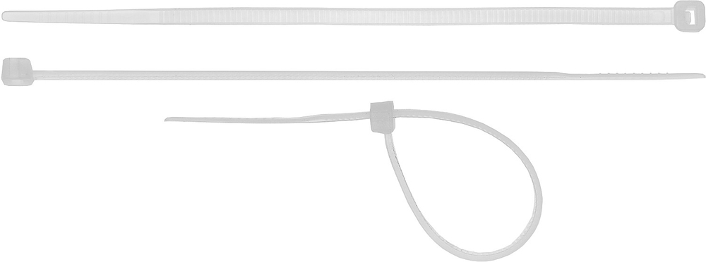 СИБИН ХС-Б, 4.8 x 500 мм, нейлон РА66, 100 шт, белые, хомуты-стяжки (3786-48-500)