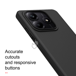 Тонкий жесткий чехол от Nillkin для Xiaomi Redmi Note 14 5G (версия Глобал), серия Super Frosted Shield