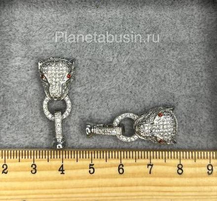 Замки люкс (Корея) с микроцирконами, съемный держатель 0418