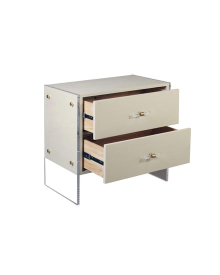 Бежевая прикроватная тумба “Берк”