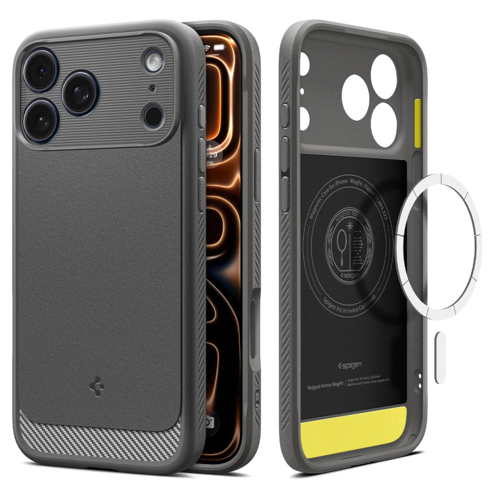 Чехол Spigen Rugged Armor Magsafe для iPhone 17 Pro серый