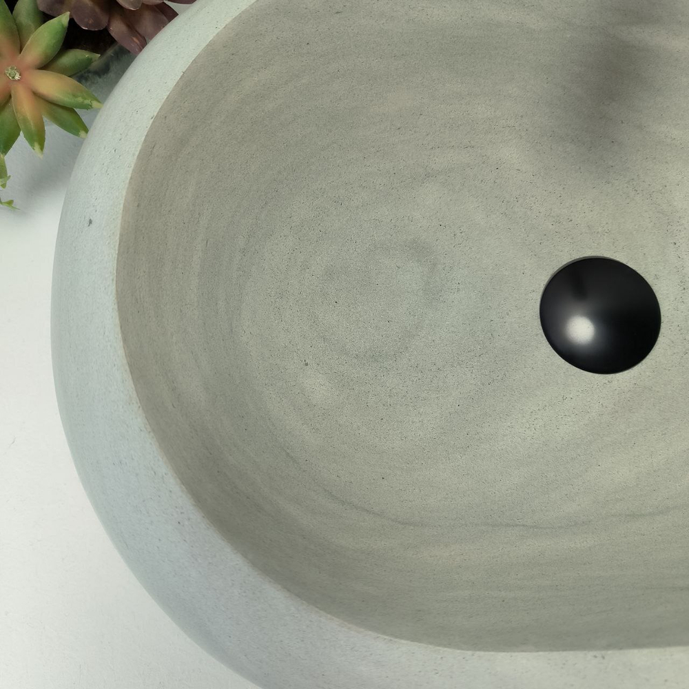 Раковина из андезита Oval Donut Blue Kecil EA-63169 55*38*15
