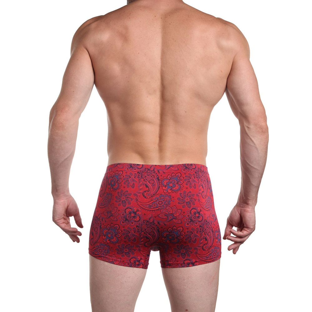 Мужские трусы-боксеры с цветочным принтом (Размер: M) (Цвет: черный)