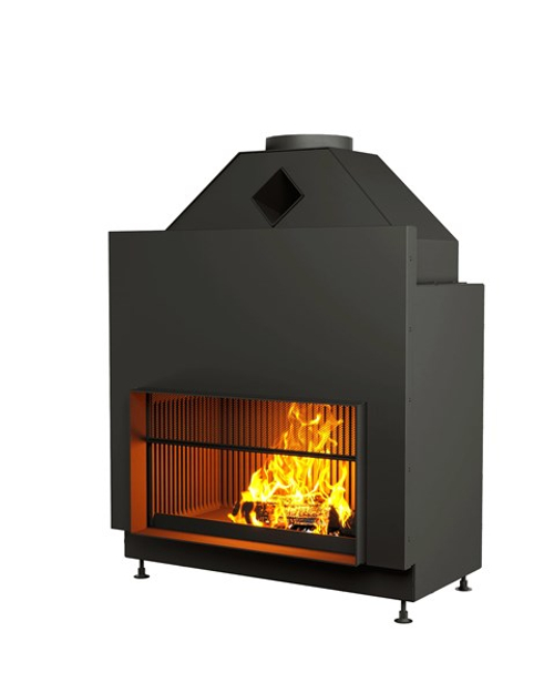 Открытая каминная топка с сеткой АСТОВ О1С 90\50