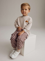 Толстовка и джоггеры в комплекте для мальчика Next B16-821, Серый, Коричневый