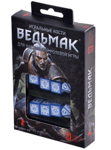 Набор игральных костей Ведьмак (синий)